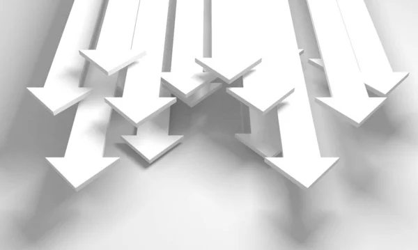 Arrows Business Concept Minimalistic Design Render — Zdjęcie stockowe