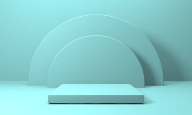Soyut sahne podyum modeli. Ödül töreni konsepti. 3d hazırlayıcı