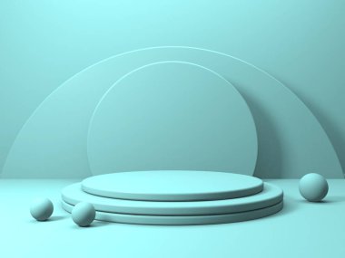 Soyut sahne podyum modeli. Ödül töreni konsepti. 3d hazırlayıcı