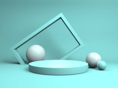 Soyut sahne podyum modeli. Ödül töreni konsepti. 3d hazırlayıcı