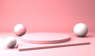 Soyut sahne podyum modeli. Ödül töreni konsepti. 3d hazırlayıcı