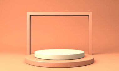 Soyut sahne podyum modeli. Ödül töreni konsepti. 3d hazırlayıcı