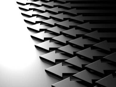 Okçular boş pazarlamayı soyut hale getirir. İş konsepti duvar kağıdı. 3d hazırlayıcı