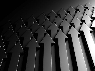 Yaratıcı grafik okları arka planda hareket ediyor. Soyut geometrik tasarım. 3d hazırlayıcı