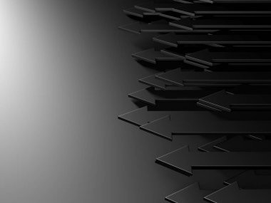 Yaratıcı grafik okları arka planda hareket ediyor. Soyut geometrik tasarım. 3d hazırlayıcı