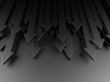 Yaratıcı grafik okları arka planda hareket ediyor. Soyut geometrik tasarım. 3d hazırlayıcı