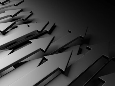 Okçular boş pazarlamayı soyut hale getirir. İş konsepti duvar kağıdı. 3d hazırlayıcı