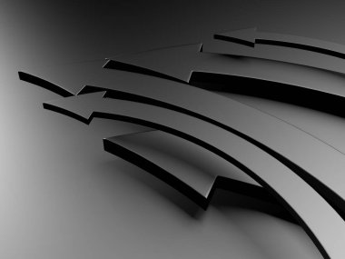 Ok işi konsepti. Minimalist tasarım. 3d hazırlayıcı