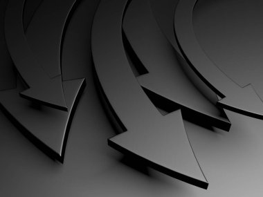 Yaratıcı grafik okları arka planda hareket ediyor. Soyut geometrik tasarım. 3d hazırlayıcı