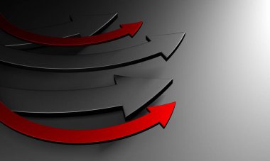 Ok işi konsepti. Minimalist tasarım. 3d hazırlayıcı