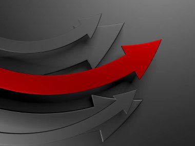 Yaratıcı grafik okları arka planda hareket ediyor. Soyut geometrik tasarım. 3d hazırlayıcı