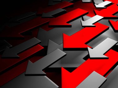 Ok işi konsepti. Minimalist tasarım. 3d hazırlayıcı