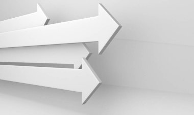 Okçular boş pazarlamayı soyut hale getirir. İş konsepti duvar kağıdı. 3d hazırlayıcı