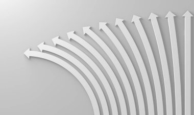 Ok işi konsepti. Minimalist tasarım. 3d hazırlayıcı