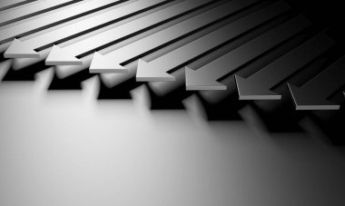 Ok işi konsepti. Minimalist tasarım. 3d hazırlayıcı