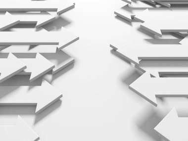 Okçular boş pazarlamayı soyut hale getirir. İş konsepti duvar kağıdı. 3d hazırlayıcı