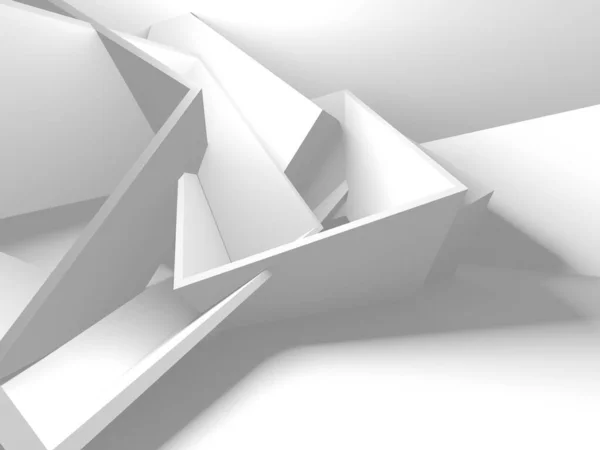 White Modern Background. Abstract Building Concept. 3d Render