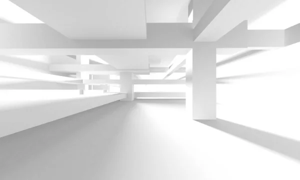 Abstract White Architecture Design Concept Inglês Ilustração Renderização — Fotografia de Stock