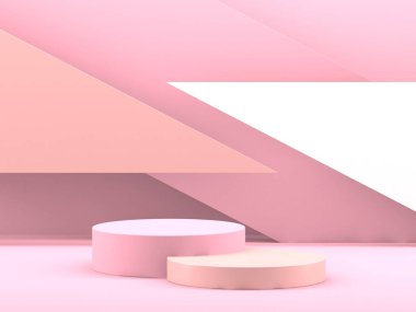 Soyut sahne podyum modeli. Ödül töreni konsepti. 3d hazırlayıcı