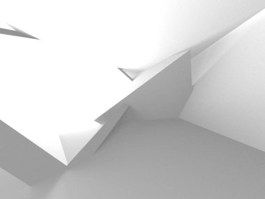 Aydınlatılmış koridor iç tasarımı. Boş Oda İç mimarisi. 3 Boyutlu Hazırlama