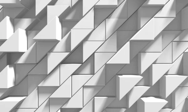 Witte Geometrische Poligon Abstracte Achtergrond Render — Stockfoto