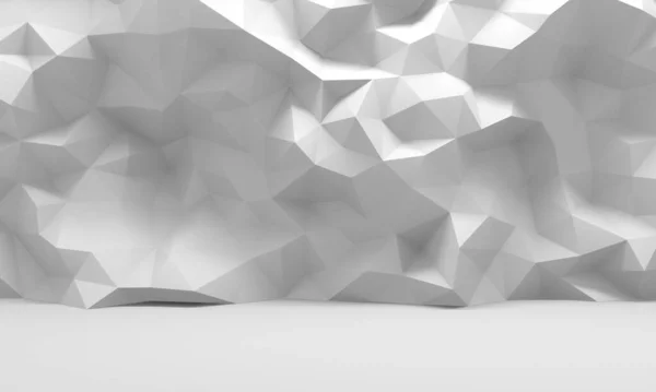 White Geometric Poligon Abstract Background Inglés Renderizado —  Fotos de Stock