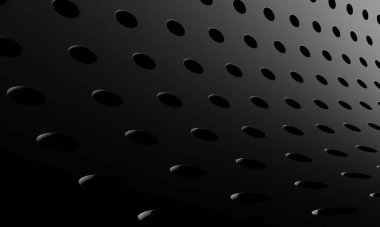 Koyu gümüş noktalar dekoratif arka plan. 3d resimleme