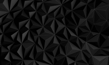 Karanlık Kaotik Poligon Yüzey Arkaplanı. 3d Görüntüleme