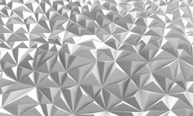 Beyaz Geometrik Poligon Soyut Arkaplan. 3d Hazırlama