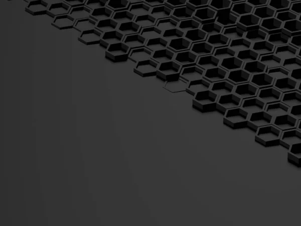 Chroom Metallic Hexagon Glanzende Futuristische Achtergrond Render — Stockfoto