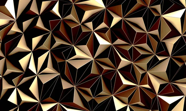 Luxo Dourado Brilhante Abstrato Fundo Render — Fotografia de Stock