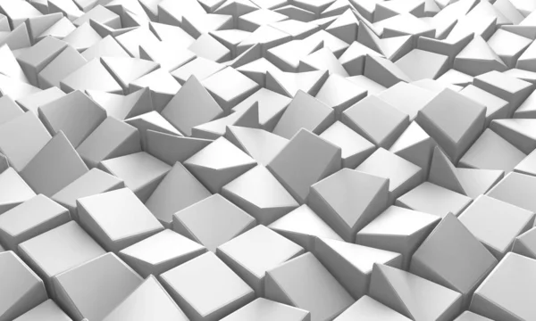 白い立方体構造 抽象未来的背景 3Dレンダリング — ストック写真