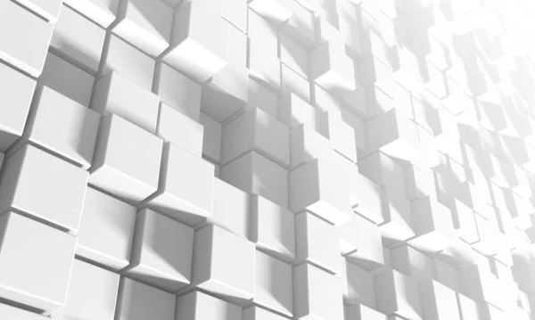 White Cubes Structure Abstract Futuristic Background Render — Stock Photo, Image