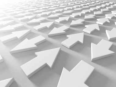 Okçular boş pazarlamayı soyut hale getirir. İş konsepti duvar kağıdı. 3d hazırlayıcı