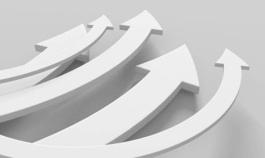 Ok işi konsepti. Minimalist tasarım. 3d hazırlayıcı