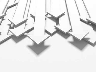 Okçular boş pazarlamayı soyut hale getirir. İş konsepti duvar kağıdı. 3d hazırlayıcı