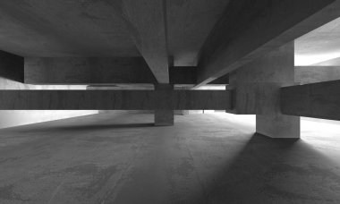 Soyut Beyaz Mimari Tasarım Konsepti. 3d Görüntüleme