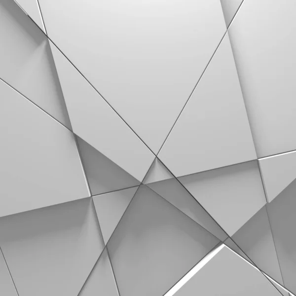 White Geometric Poligon Abstract Background Inglés Renderizado —  Fotos de Stock