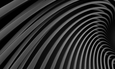 Dark elegance stripes waves pattern background. 3d rendering
