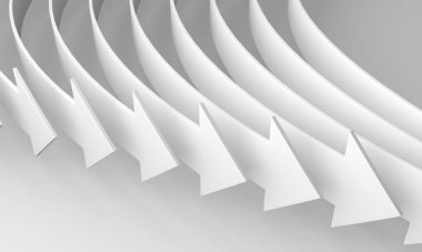 Okçular boş pazarlamayı soyut hale getirir. İş konsepti duvar kağıdı. 3d hazırlayıcı