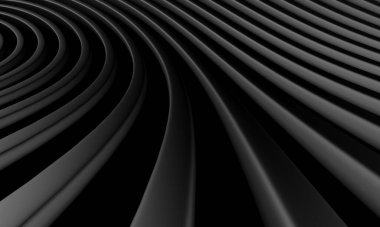 Dark elegance stripes waves pattern background. 3d rendering
