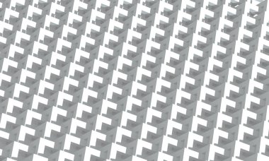 Beyaz küp yapısı. Soyut fütüristik geçmiş. 3d hazırlayıcı