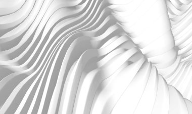 Abstract stripes waves pattern background. 3d rendering