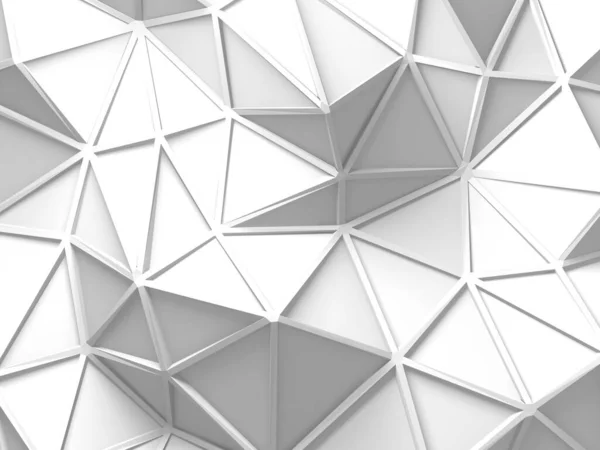 White Geometric Poligon Abstract Background Render — Stock Photo, Image