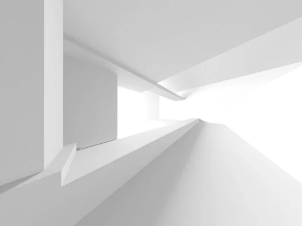 Abstrakcyjna Koncepcja Projektowania Architektury Białej Ilustracja Renderowania — Zdjęcie stockowe
