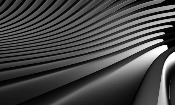 Dark Elegance Stripes Waves Pattern Background Rendering — Stock fotografie