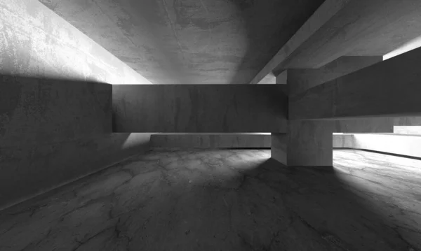 Fondo Arquitectura Abstracta Interior Hormigón Bruto Vacío Renderizar — Foto de Stock