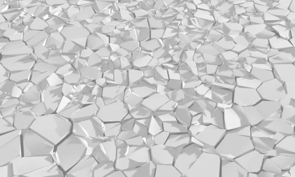 White cracked stone wall background. 3d rendering