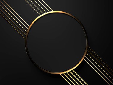 Golden luxury color background. Dark space for design. 3d rendering