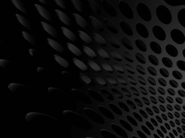 Dark industrial dots holes pattern background. 3d rendering